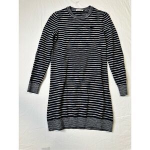 Lacoste striped navy, cream and pink long sleeve dress, size 36 (8)